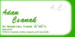 adam csanak business card